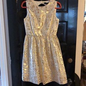 Metallic gold foiled dress